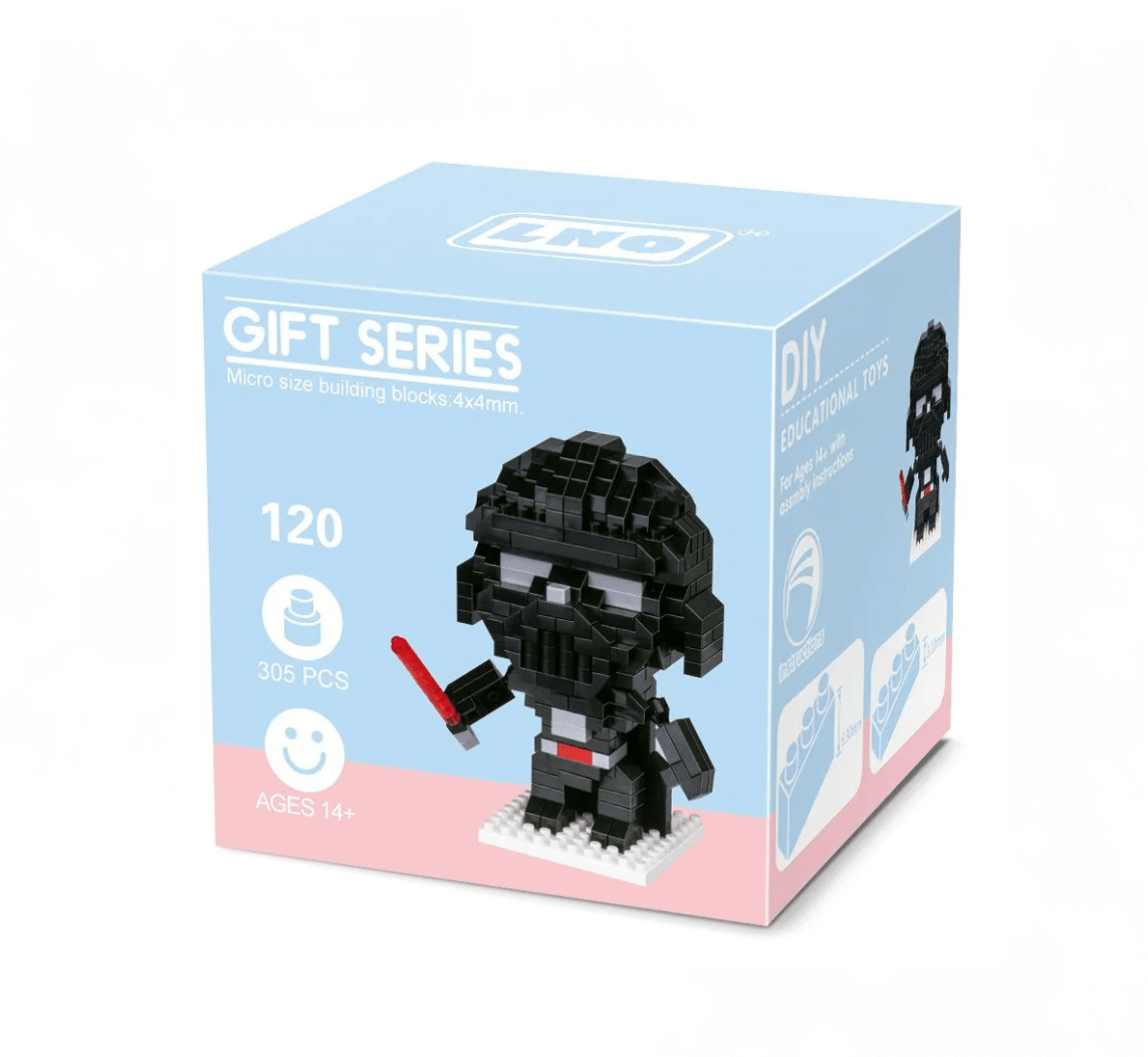 Darth Vader från Star Wars figur i byggkloss