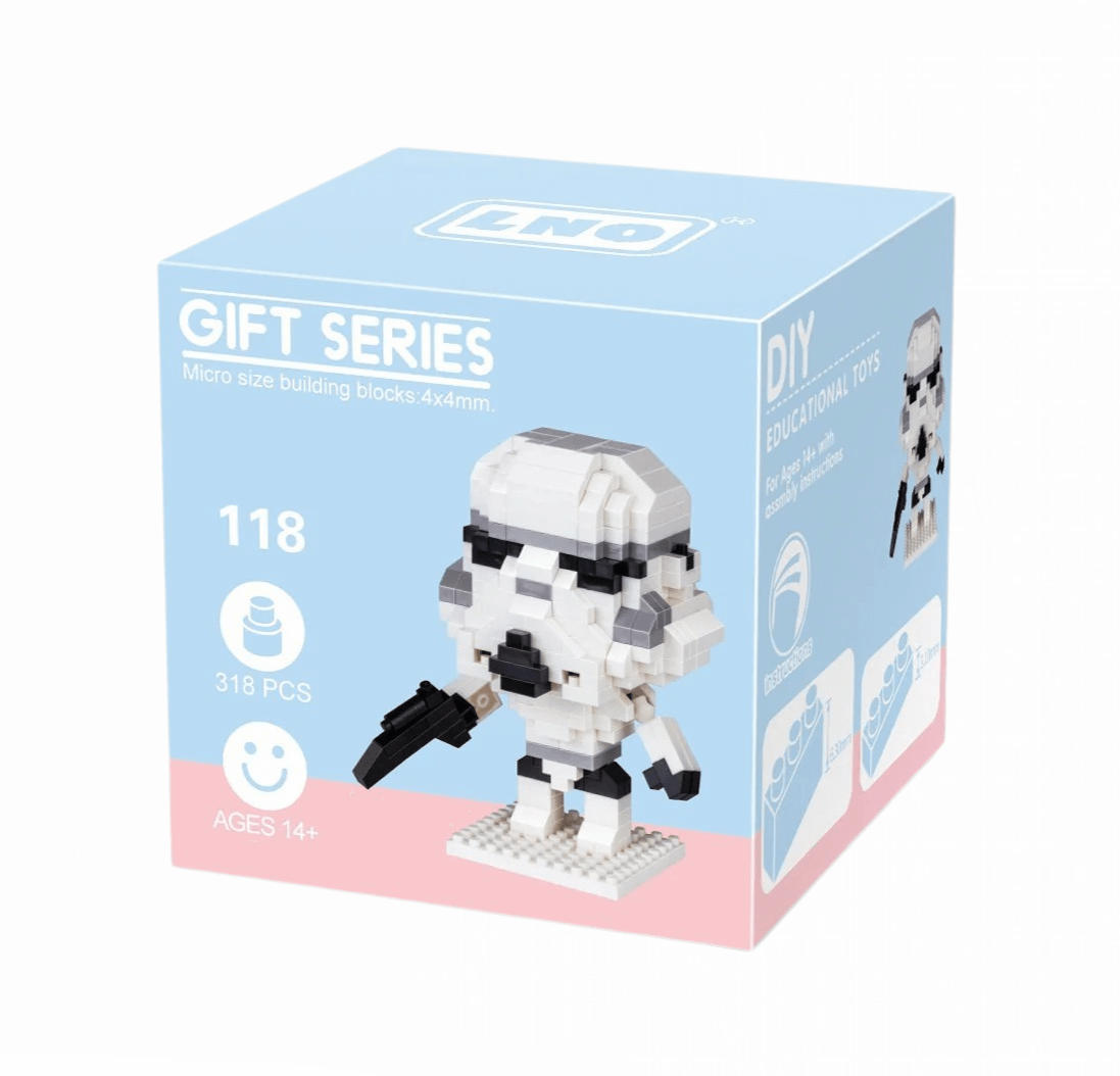 Stoorm trooper figur i byggkloss